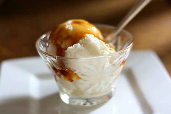 Balsamic-Caramel Sauce over Vanilla Ice Cream – Santa Fe Olive Oil & Balsamic Co.