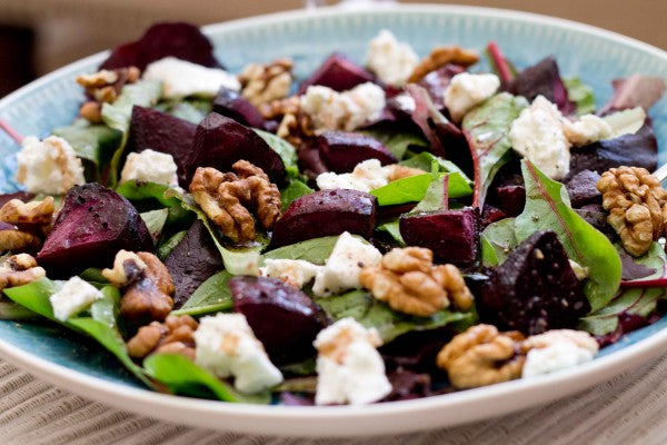 Beet Salad with Goat Cheese & Walnuts