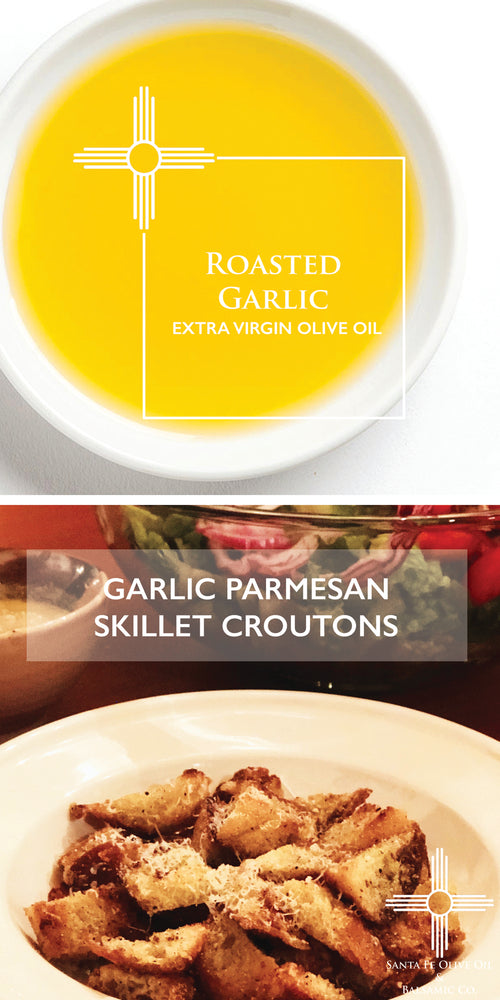 Garlic Parmesan Skillet Croutons