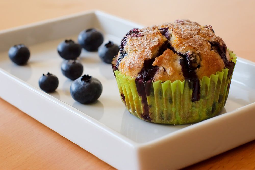 Blueberry and Lemon Olive Oil Muffins
