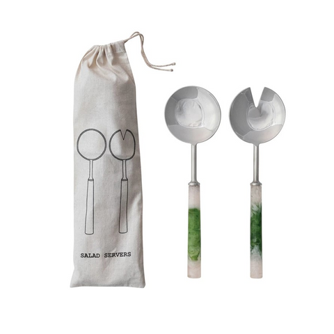 Stainless Steel Salad Servers, Set of 2 in Bag