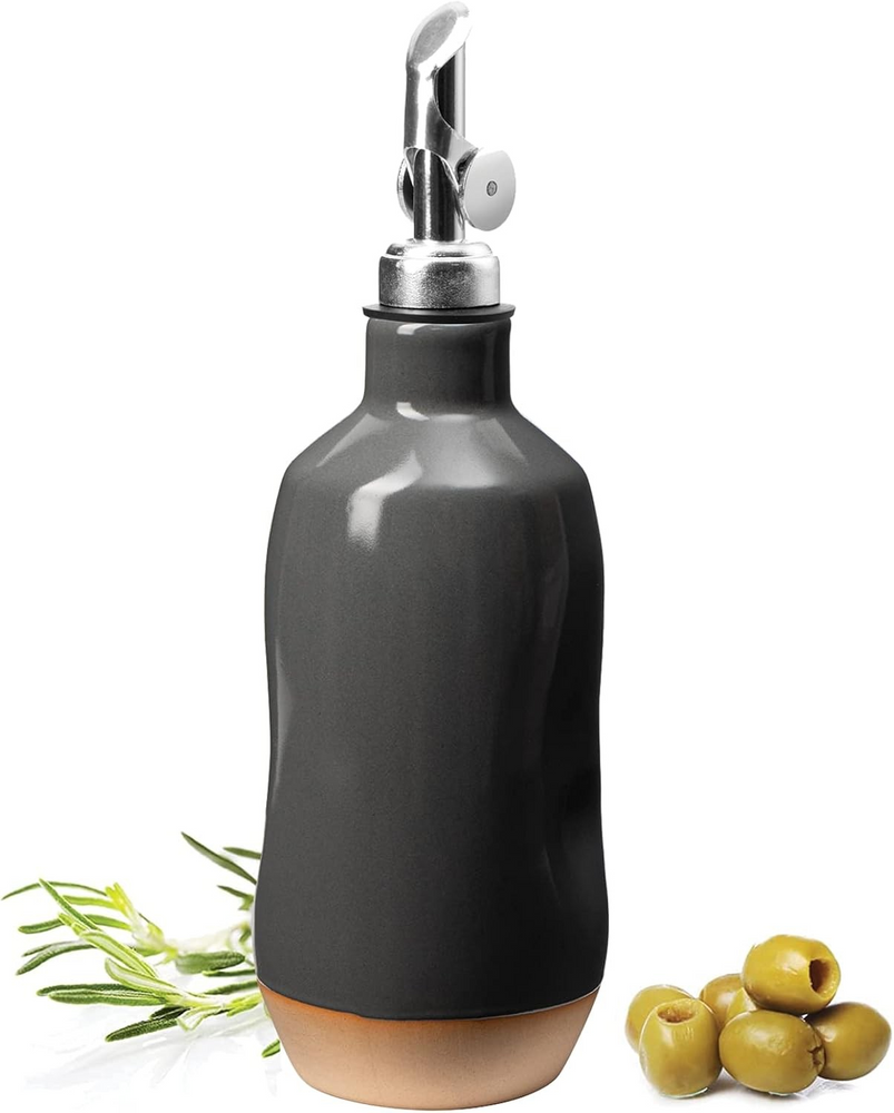 Ceramic Charcoal Grey Oil & Vinegar Cruet