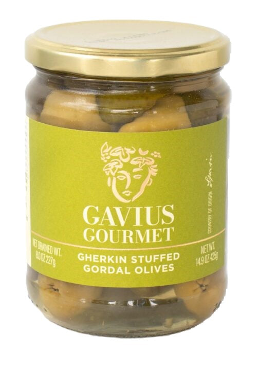 Gavius Gordal Olives Stuffed with Natural Gherkins - Spain 14.9oz
