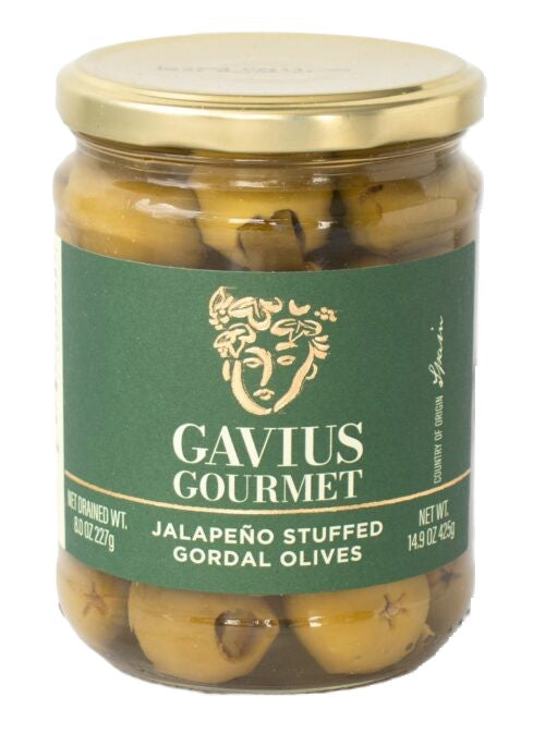 Gavius Gordal Olives Stuffed with Natural Jalapeno - Spain 14.9oz