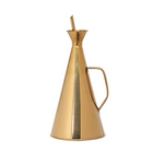 Stainless Steel Oil Cruet, Gold Finish 10-1/2"H 32oz