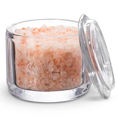 Round Glass Salt Cellar with Lid
