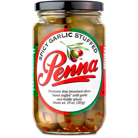 Penna Spicy Garlic Stuffed Olives (10oz)