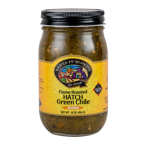 Santa Fe Seasons Flame Roasted Hatch Green Chile MEDIUM 16oz (454g)