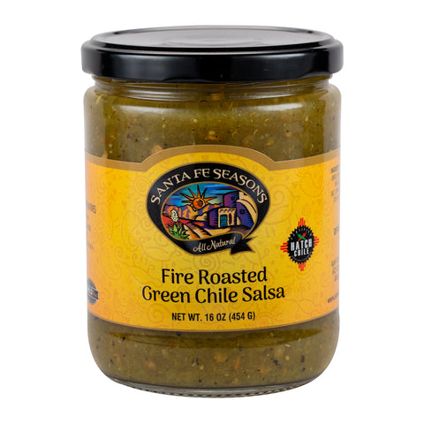 Santa Fe Seasons Roasted Hatch Green Chile Salsa 16 oz