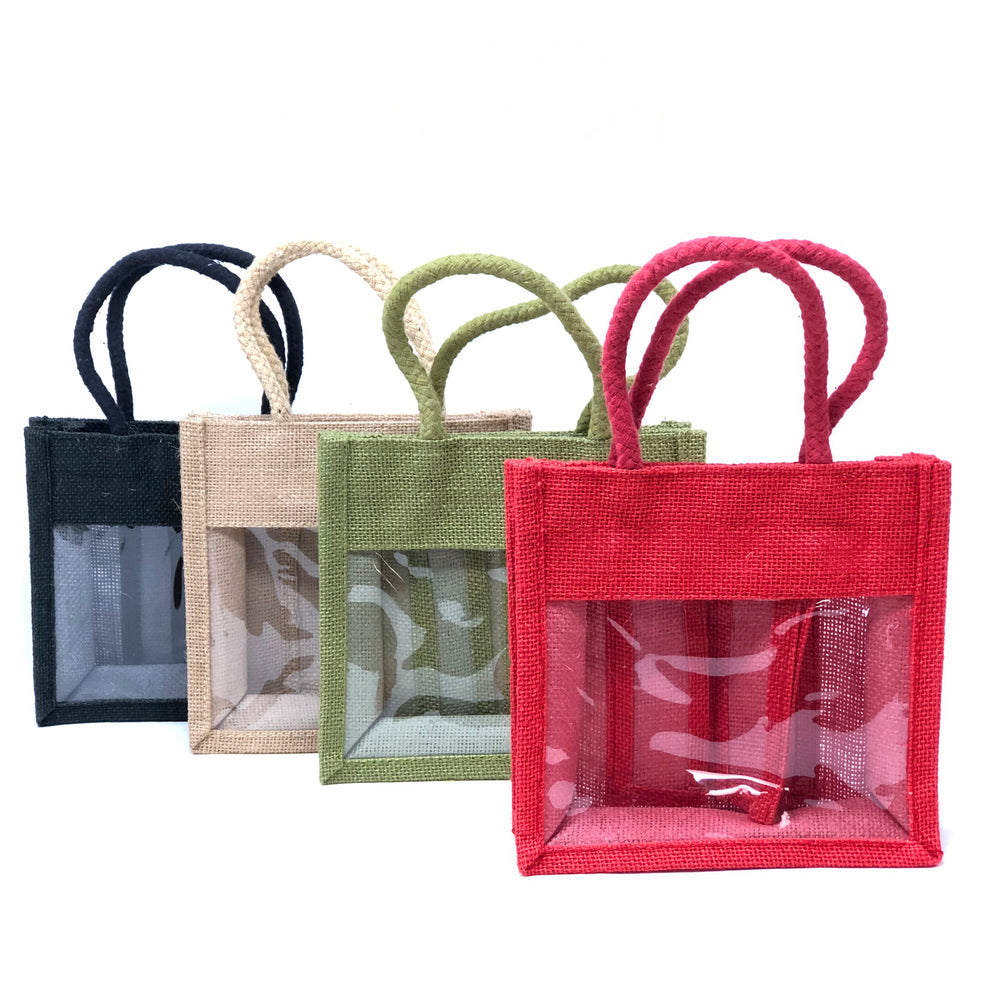 25 Burlap Bags with Drawstring Closure 5