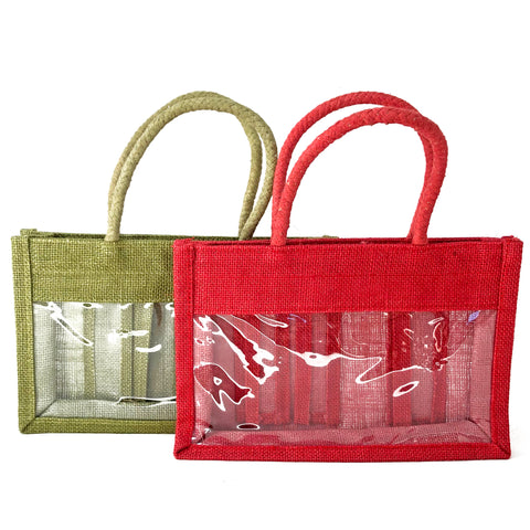 Small Jute 6-Pack Bag