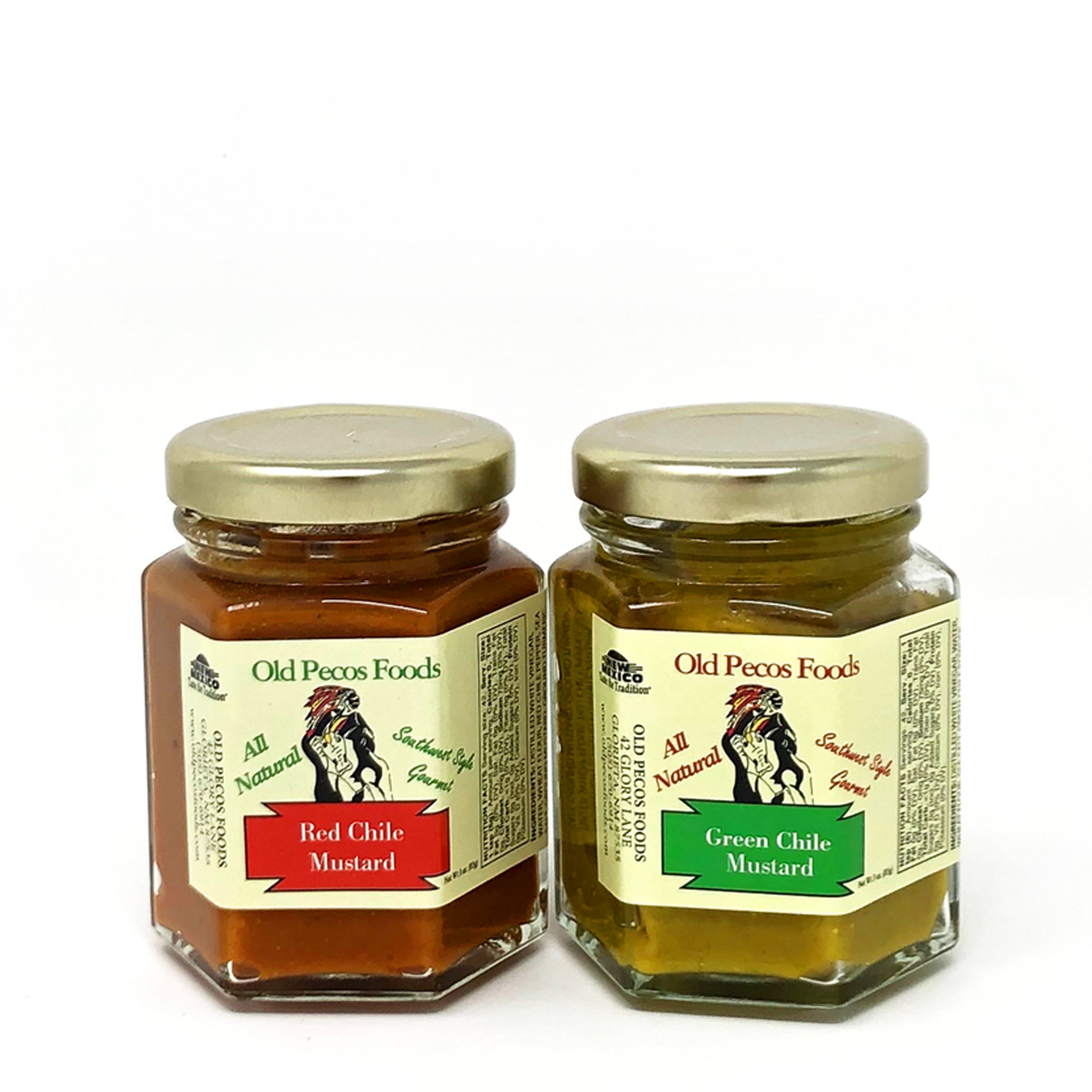 New Mexico Red & Green Chile Mustards Sampler (2x3oz) – Santa Fe Olive ...